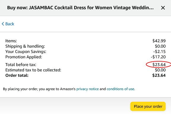 JASAMBAC Cocktail Dress for Women Vintage Wedding discount promo code