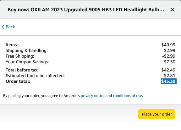 OXILAM 2023 Upgraded 9005 HB3 LED Headlight Bulbs