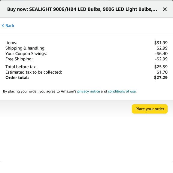 SEALIGHT 9006 HB4 LED Bulbs discount price