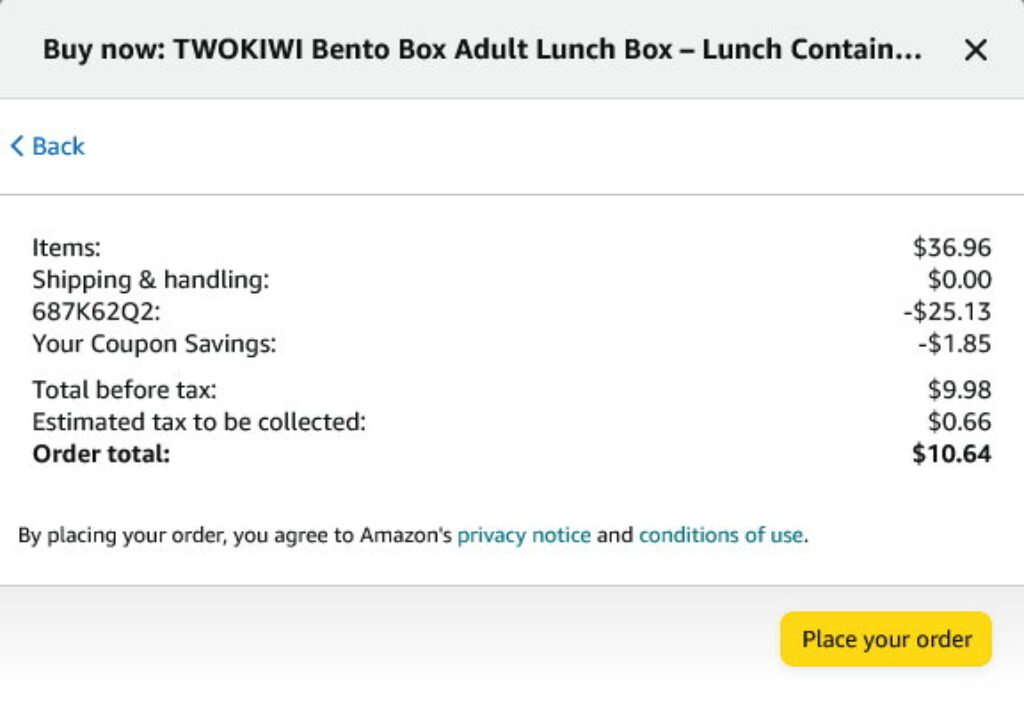 TWOKIWI Bento lunch box for adults