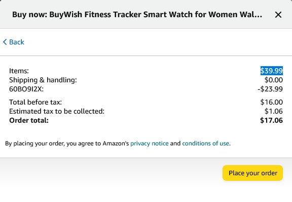 buywish fitness tracker smart watch for women