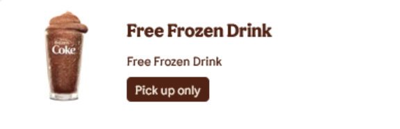 free frozen dring from burger king