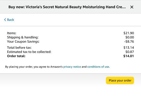 victorias secret natural beauty hand cream