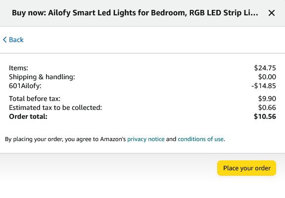 Ailofy Smart Led Lights for Bedroom coupon code discount