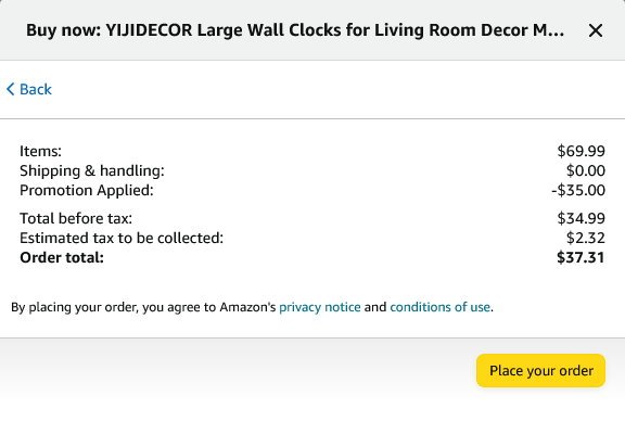 YIJIDECOR Large Wall Clocks